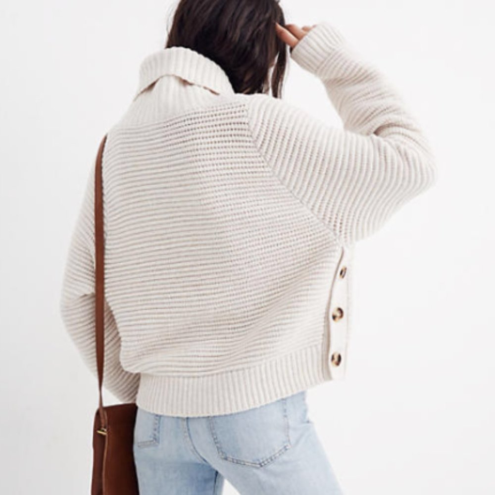 Madewell Side-Button Turtleneck Sweater